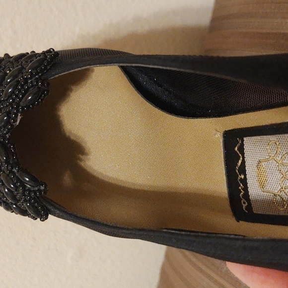 Nina Black Mesh and Beaded Pumps - Picture 10 of 10